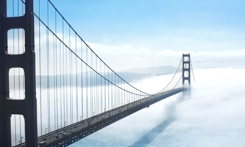 bridge with fog