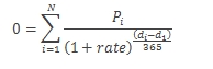 internal rate of return formula