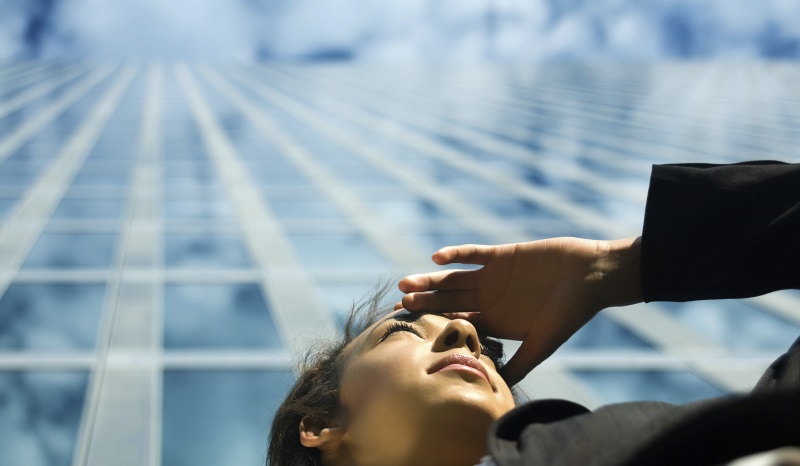 Man looking into horizon