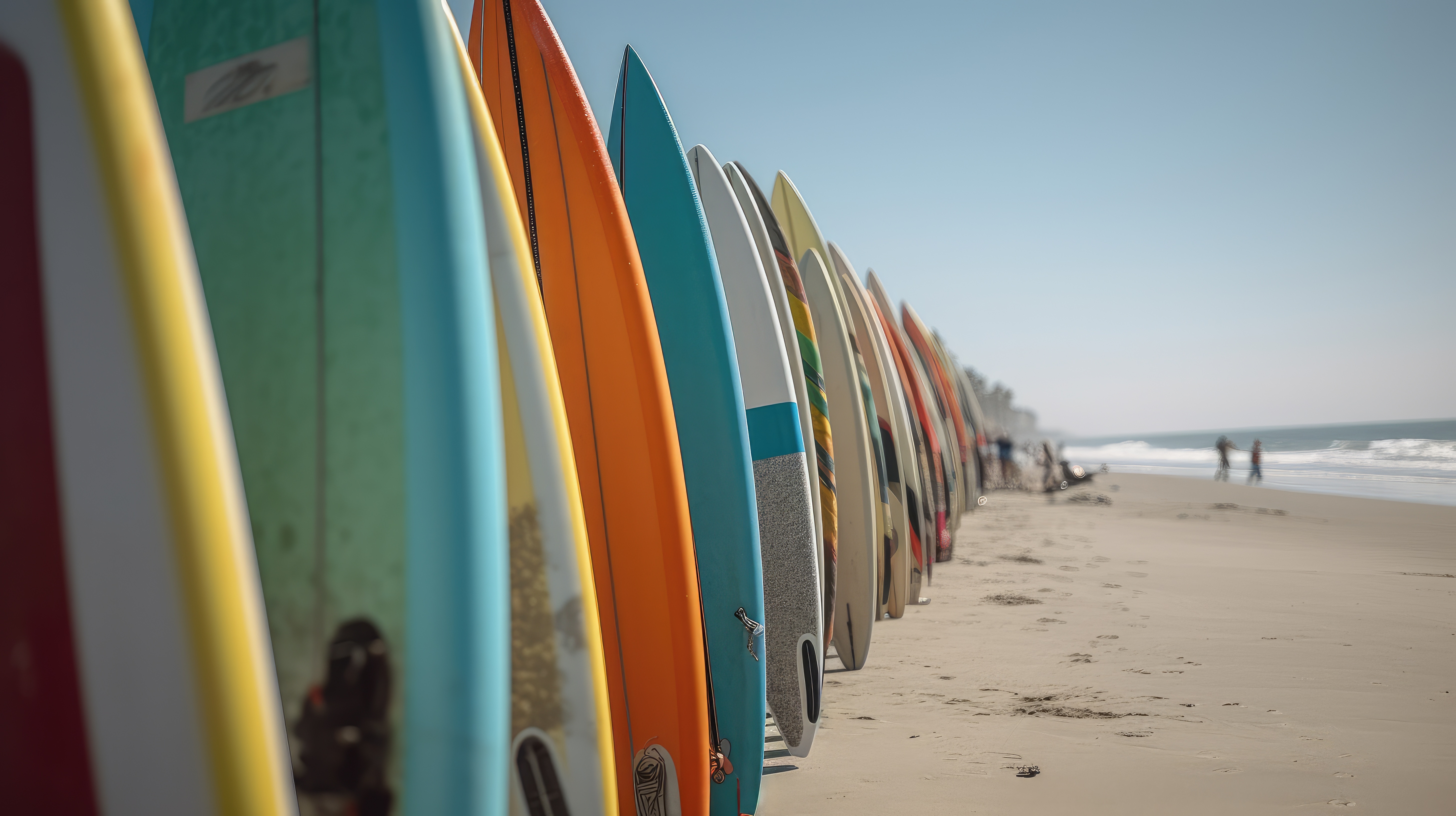 surfboards at st kilda beach in melbourne