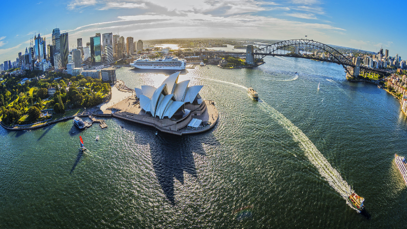 Aerial view of Sydney Australia