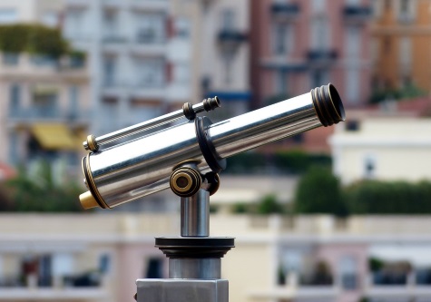 Telescope in foreign city